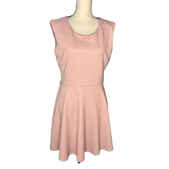 American Rag Pink Scoop Neck Fit & Flare Mini Dress Women's Size Medium M - Picture 1 of 6